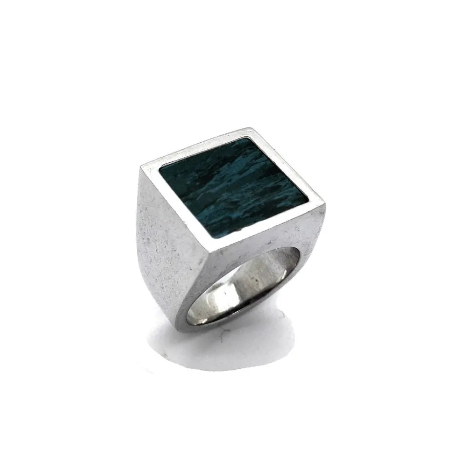 Anelli*Spadarella Gioielli Anello con pietra quadrata - PSAN108