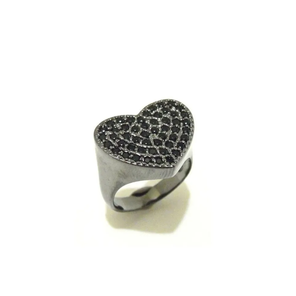 Anelli*Spadarella Gioielli Anello cuore zirconi - AN397