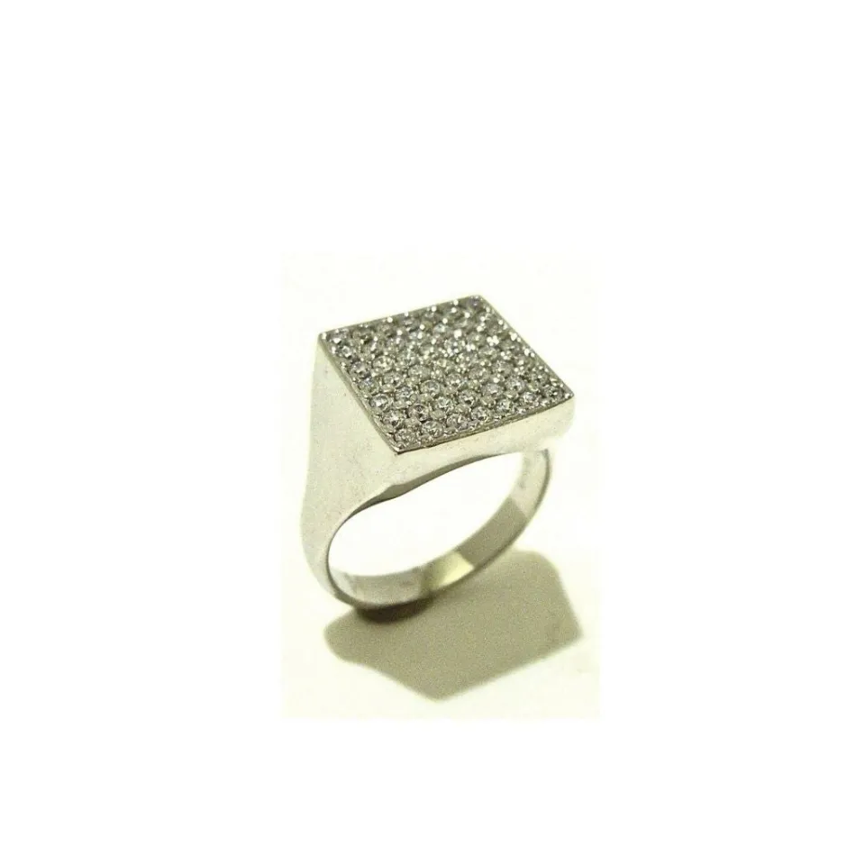 Anelli*Spadarella Gioielli Anello quadrato zirconi - AN396