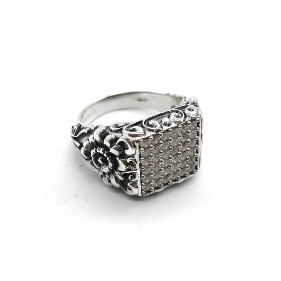 Anelli*Spadarella Gioielli Anello quadrato zirconi - AN691
