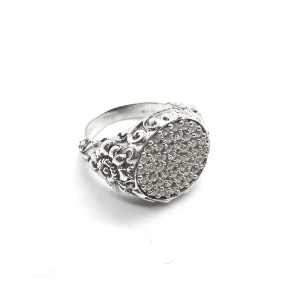 Anelli*Spadarella Gioielli Anello tondo zirconi - AN692