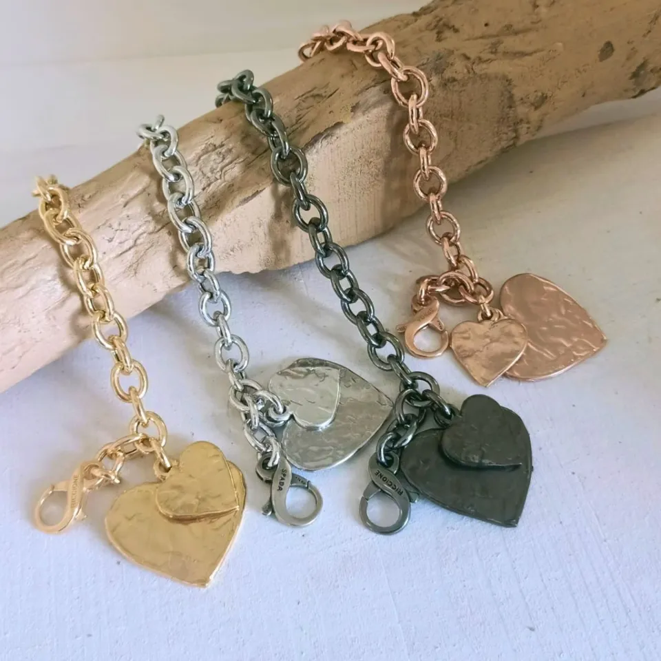 Bracciali*Spadarella Gioielli Bracciale cuori martellati - PSBR99