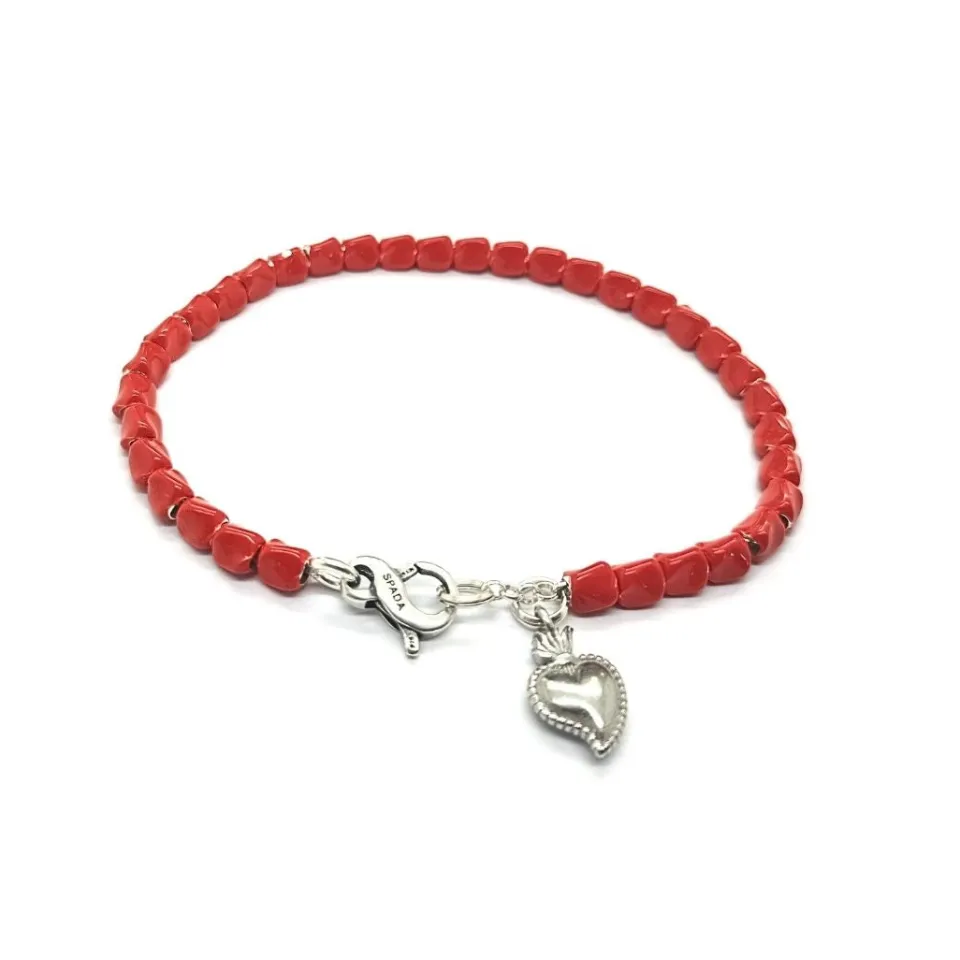 Bracciali*Spadarella Gioielli Bracciale smaltato cuore sacro - SPBR625X