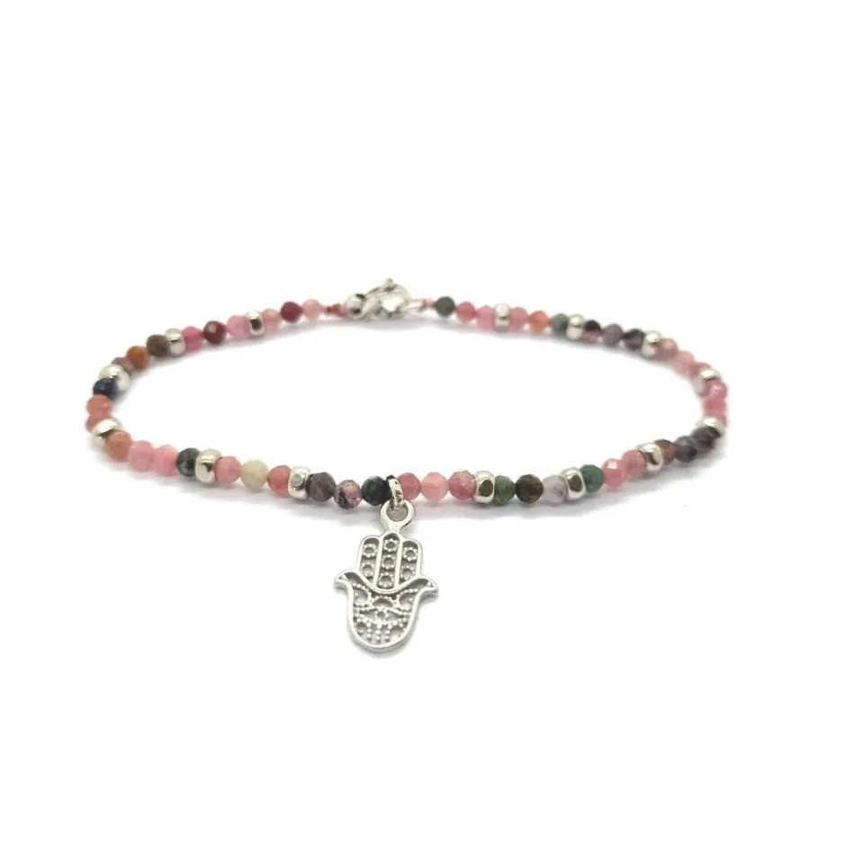 Bracciali | Bracciali Spadini*Spadarella Gioielli Bracciale spadino pietre con mano di Fatima - SPBR610