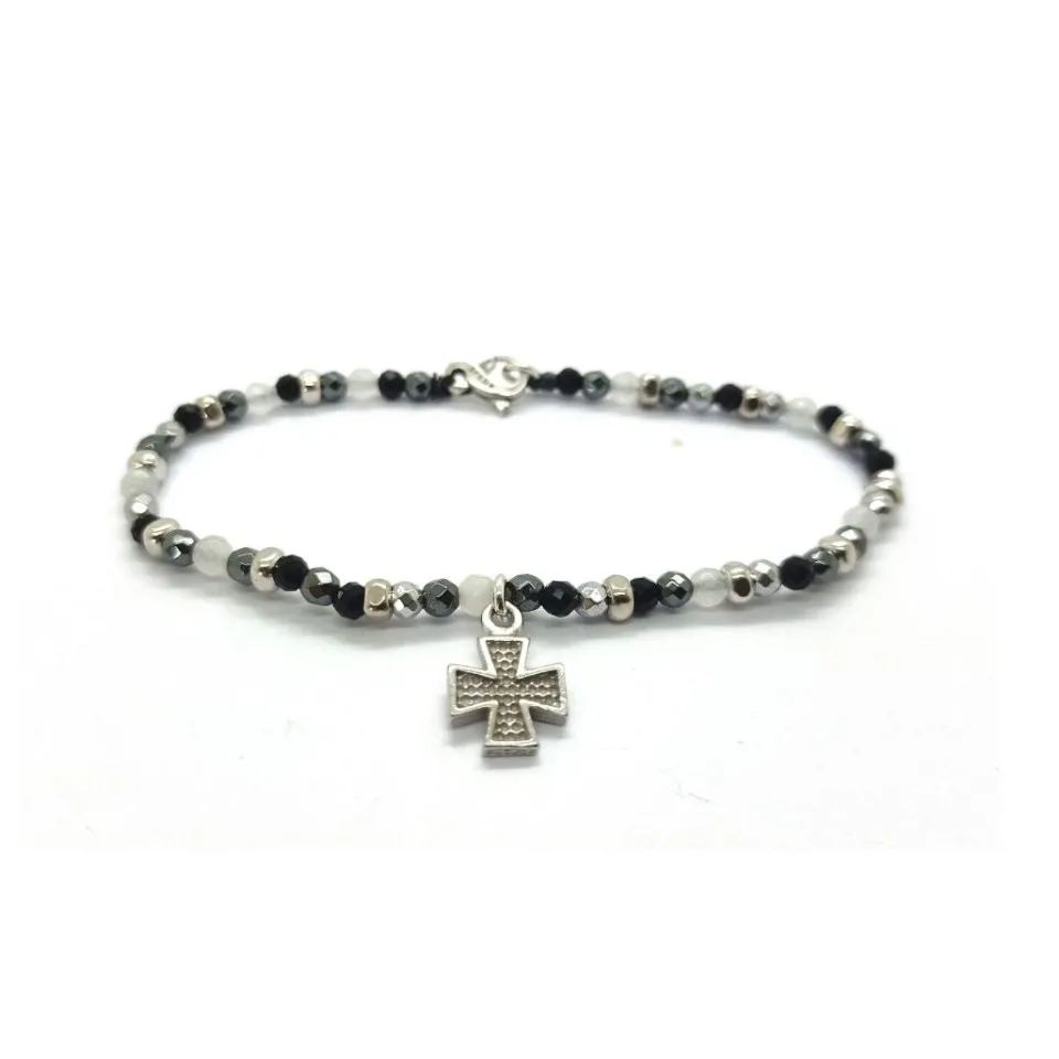 Bracciali | Bracciali Spadini*Spadarella Gioielli Bracciale spadino pietre con croce - SPBR605