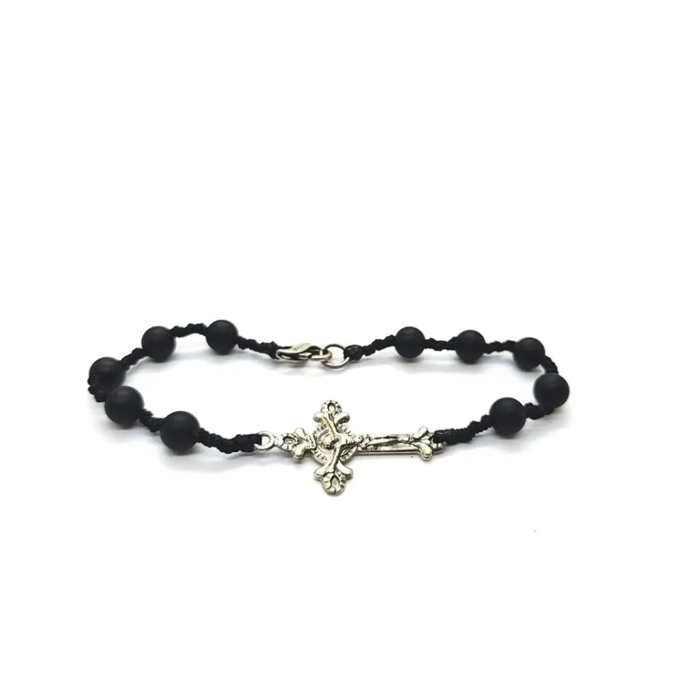 Bracciali | Bracciali Spadini*Spadarella Gioielli Bracciale spadino rosario onice - SPBR248