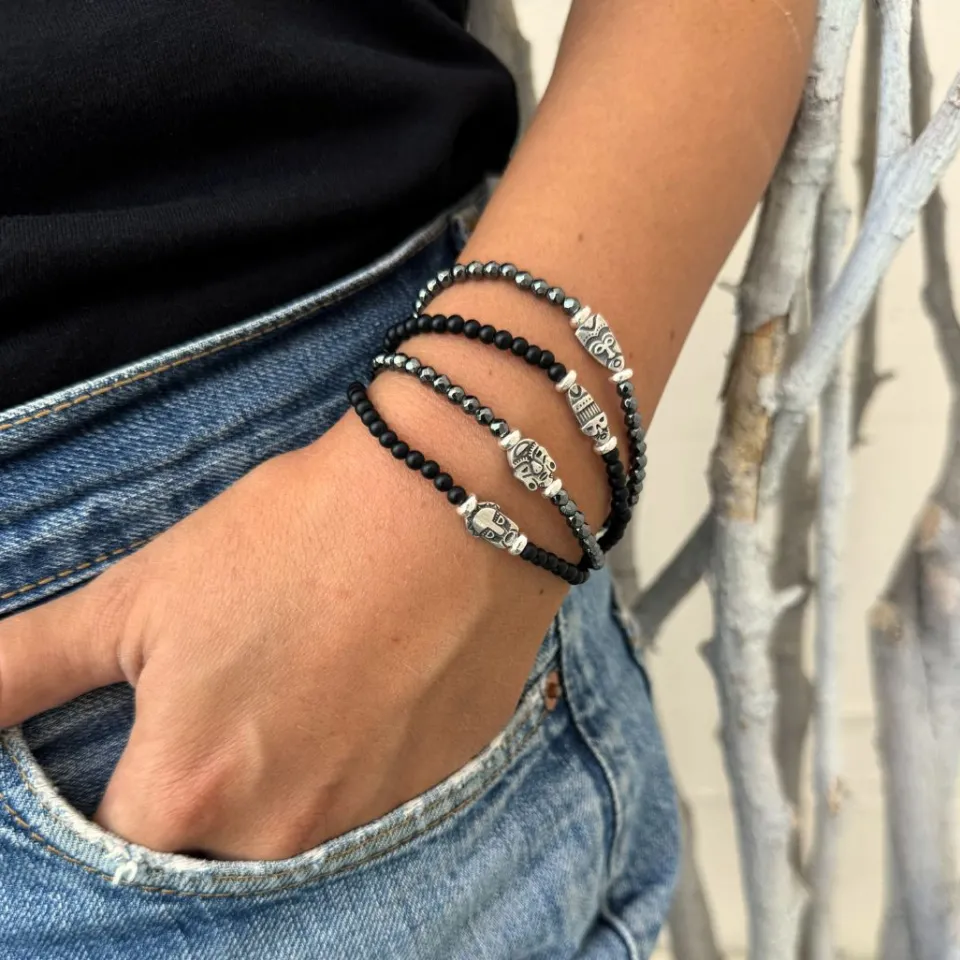 Bracciali | Bracciali Spadini*Spadarella Gioielli Bracciale spadino Volti tribali - SPBR699