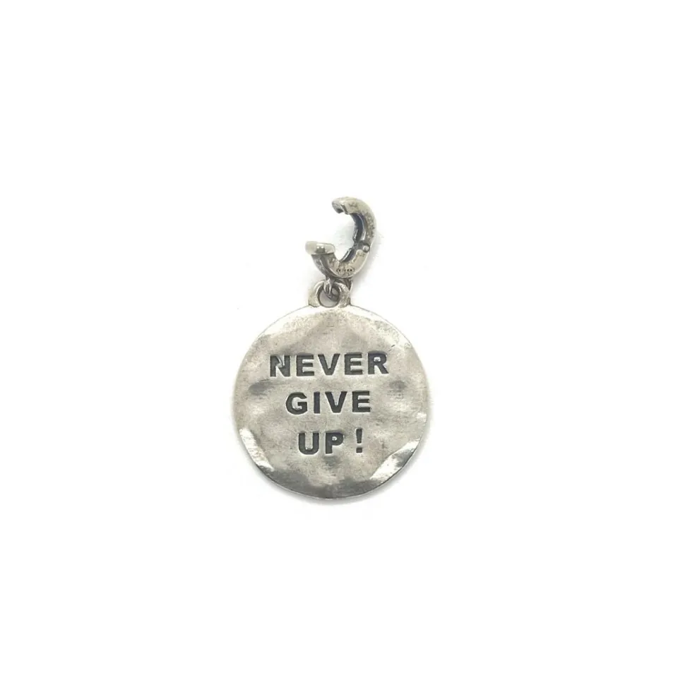 Charms Irene Collection*Spadarella Gioielli Charm targhetta Never give up - CIC16