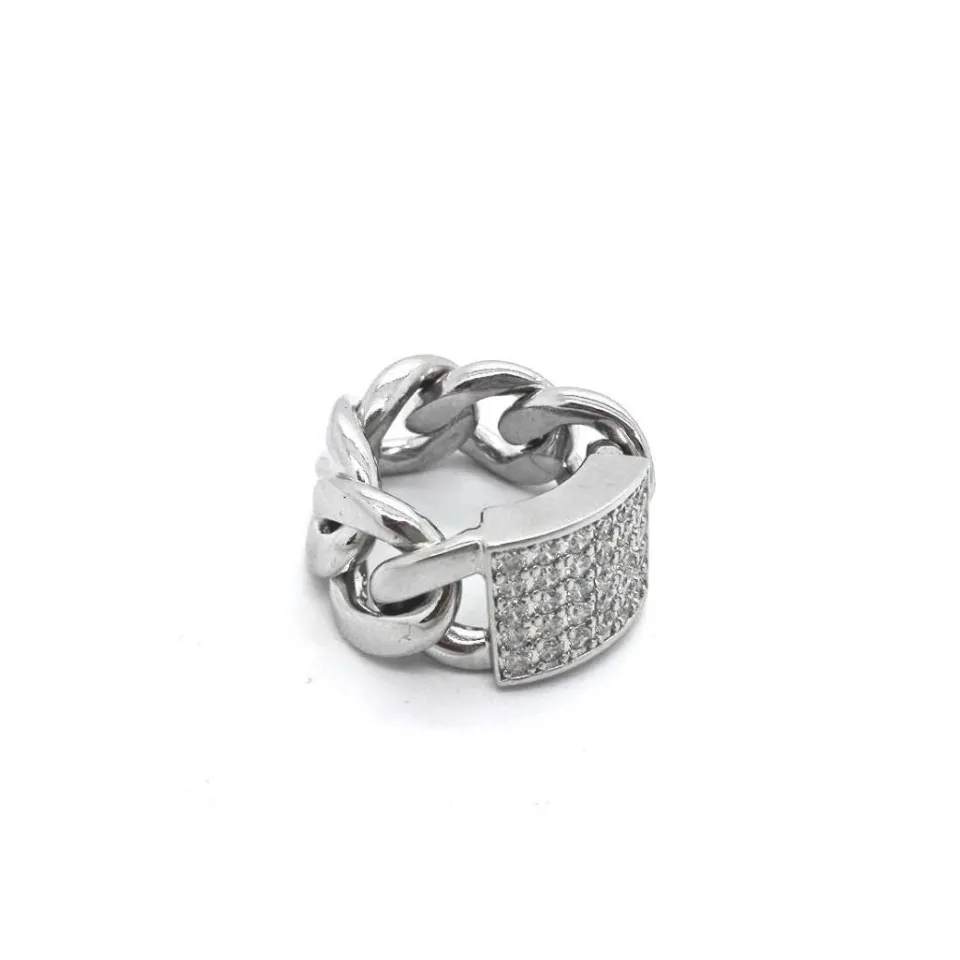 Anelli*Spadarella Gioielli Fascia catena con zirconi - AN677