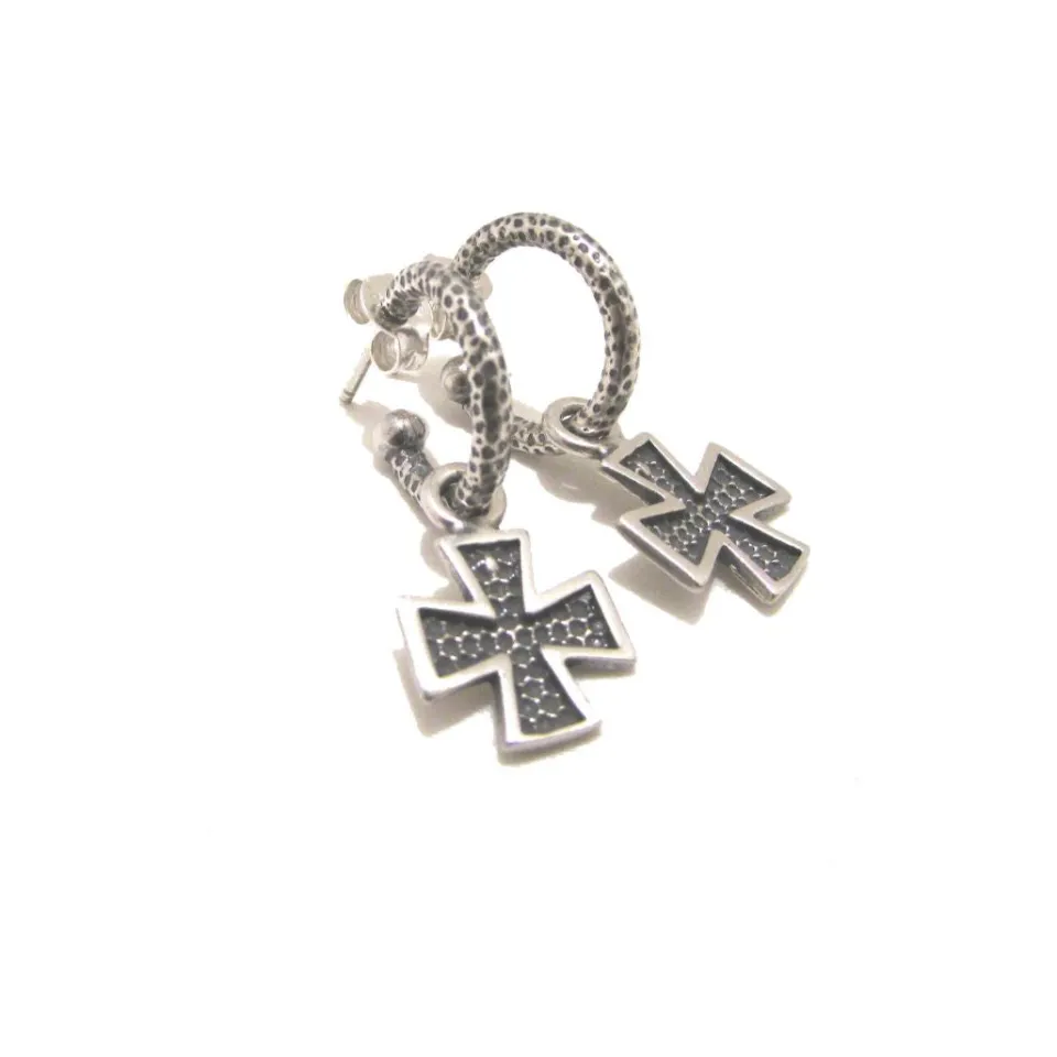 Bracciali | Orecchini*Spadarella Gioielli Orecchini a cerchio croce - OR739