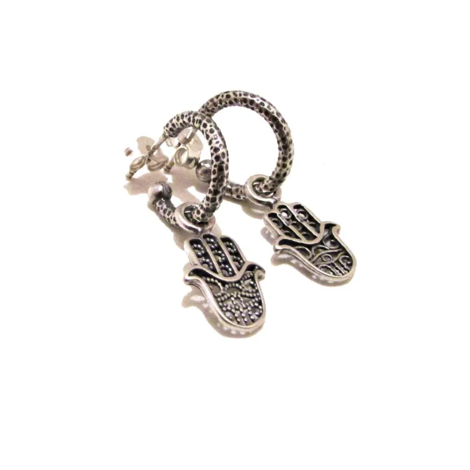 Bracciali | Orecchini*Spadarella Gioielli Orecchini a cerchio mano di fatima - OR738