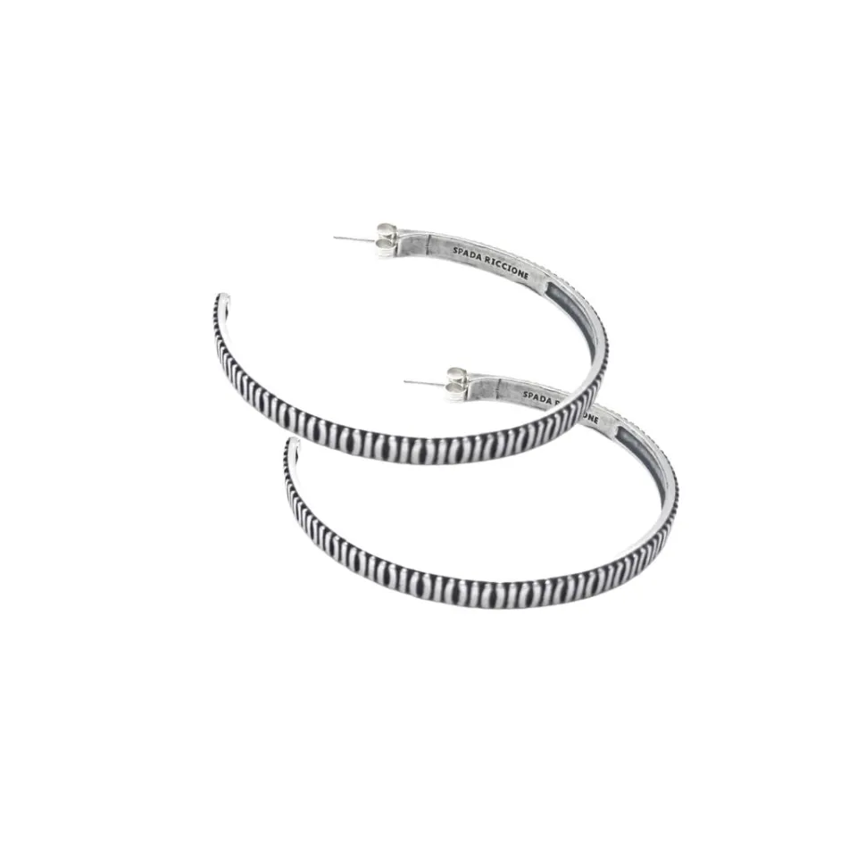Bracciali | Orecchini*Spadarella Gioielli Orecchini a cerchio rigato - OR787