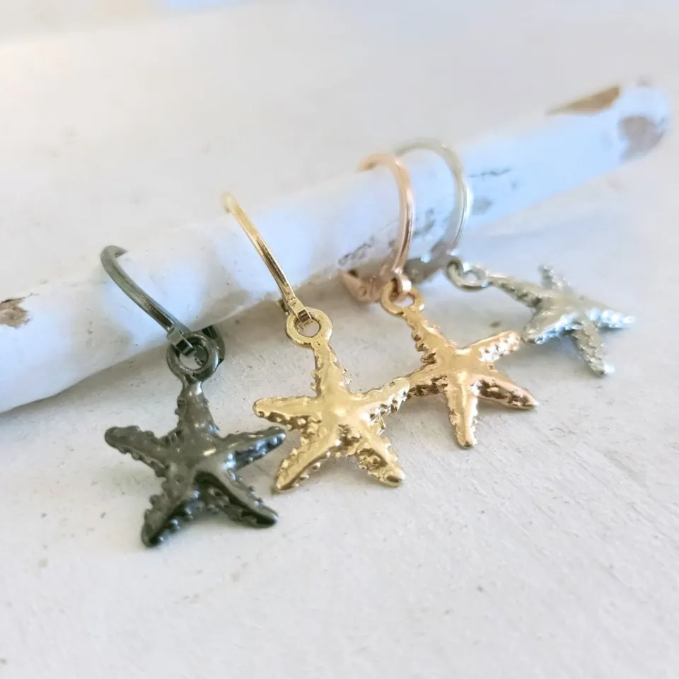 Bracciali | Orecchini*Spadarella Gioielli Orecchini a cerchio stella marina - OR823