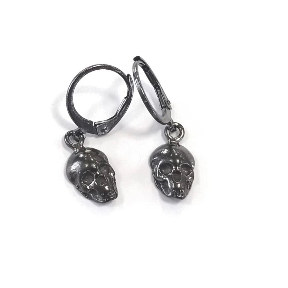 Bracciali | Orecchini*Spadarella Gioielli Orecchini a cerchio teschio - OR820