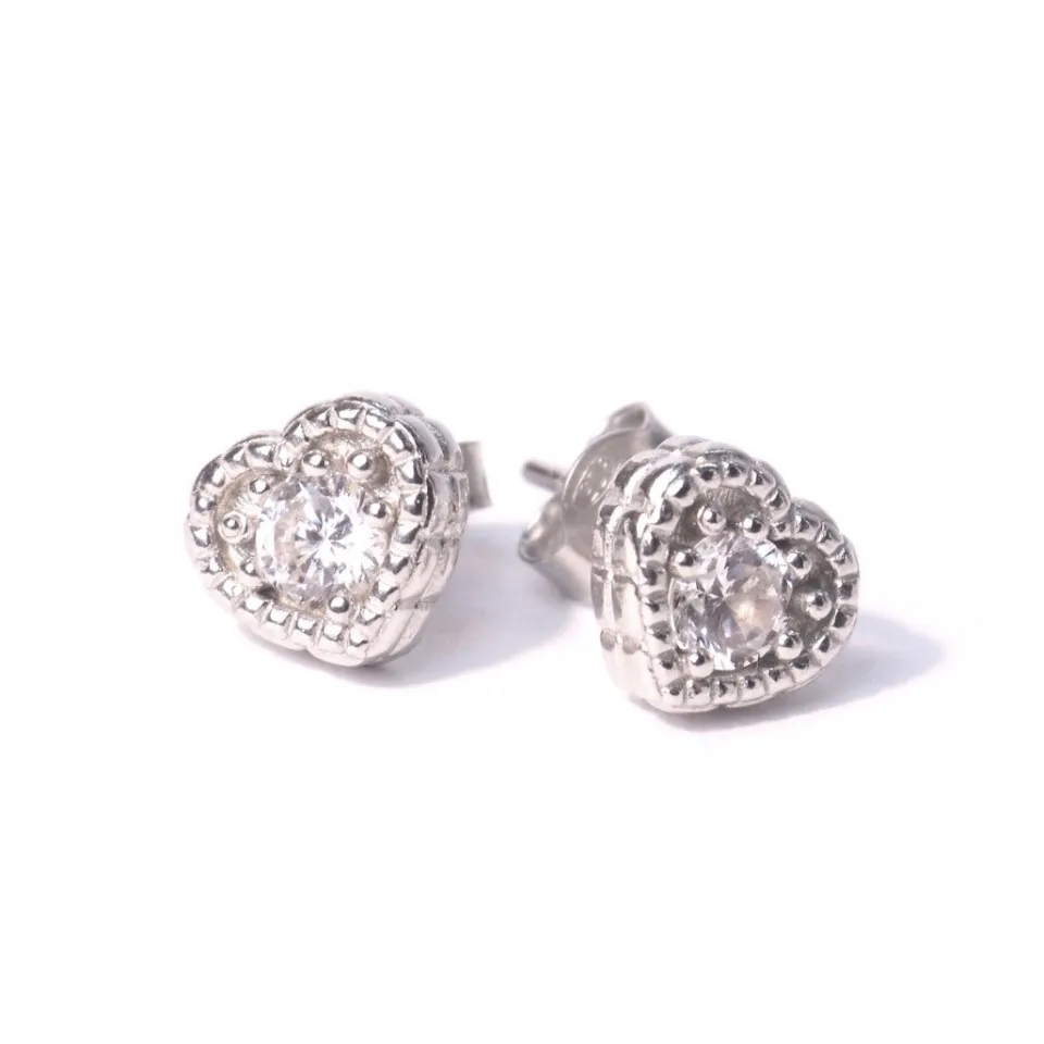Bracciali | Orecchini*Spadarella Gioielli Orecchini a lobo cuore zirconi - OR840