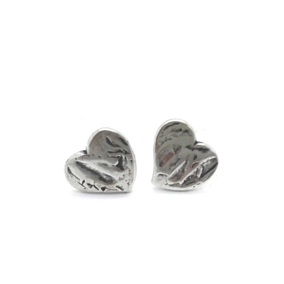 Bracciali | Orecchini*Spadarella Gioielli Orecchini a lobo cuore martellato - OR765