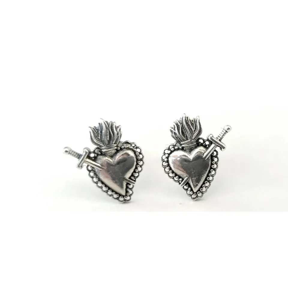 Bracciali | Orecchini*Spadarella Gioielli Orecchini a lobo cuore sacro - OR815