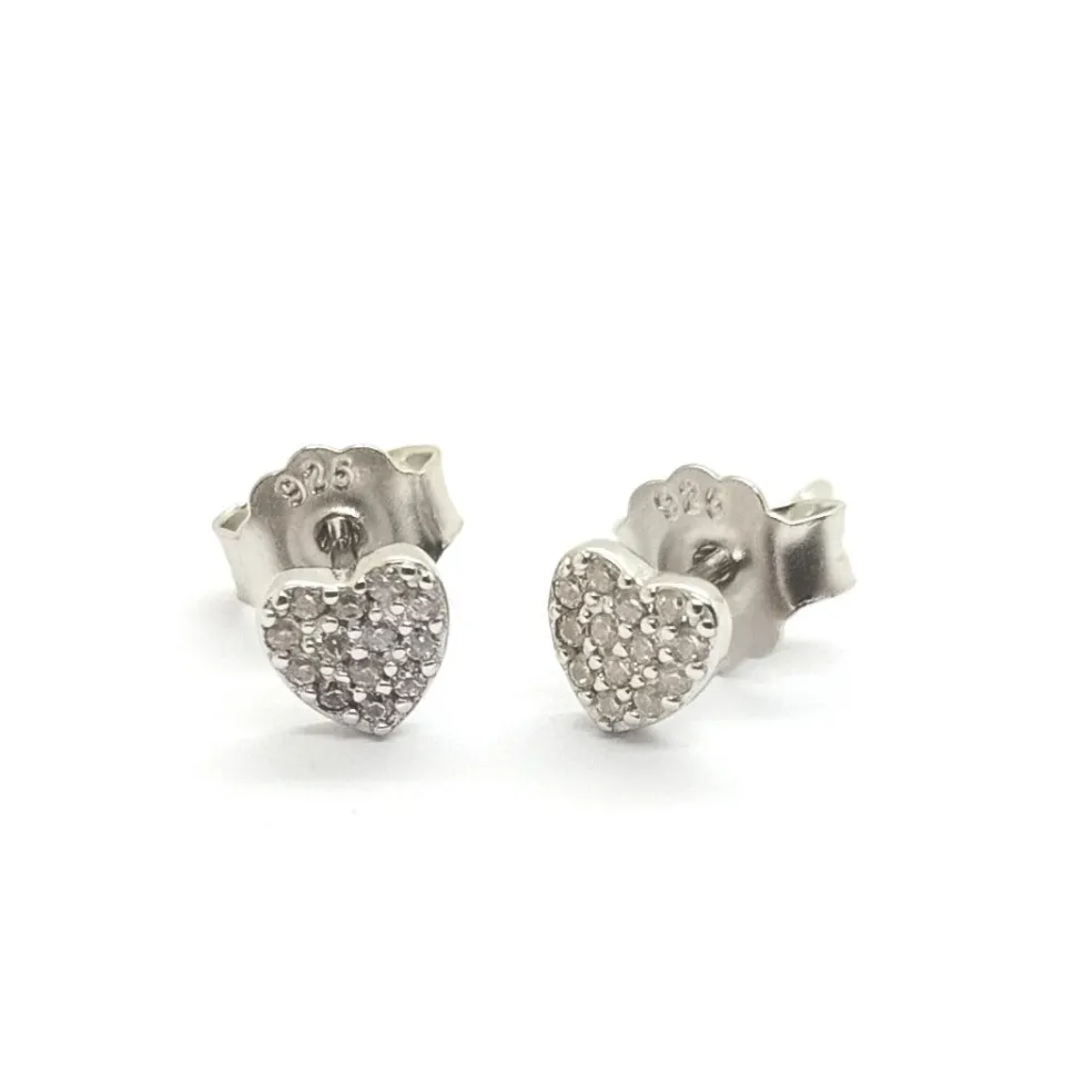 Bracciali | Orecchini*Spadarella Gioielli Orecchini a lobo cuori di zirconi - OR829