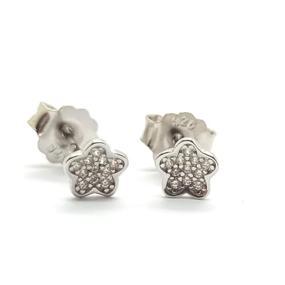 Bracciali | Orecchini*Spadarella Gioielli Orecchini a lobo fiori di zirconi - OR831