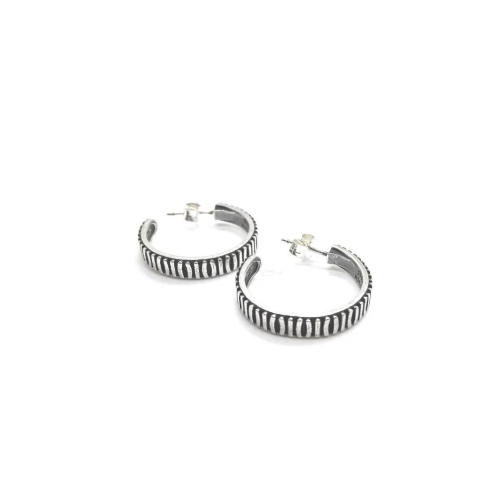 Bracciali | Orecchini*Spadarella Gioielli Orecchini cerchietto rigato - Or793