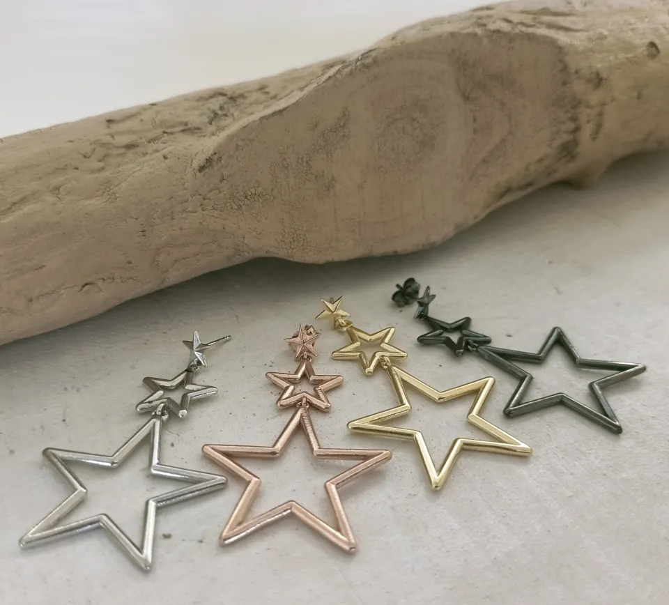 Bracciali | Orecchini*Spadarella Gioielli Orecchini pendenti con stelle - OR752