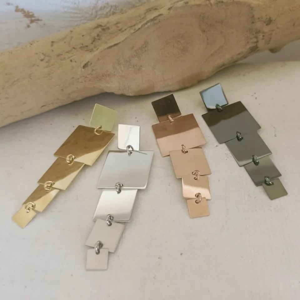 Bracciali | Orecchini*Spadarella Gioielli Orecchini pendenti quadrati - OR587