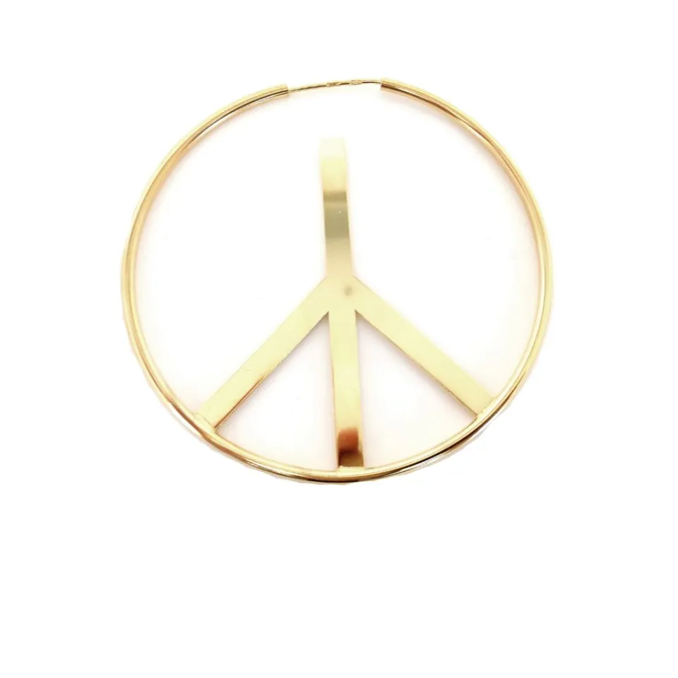 Bracciali | Orecchini*Spadarella Gioielli Orecchino a cerchio peace & love - OR797